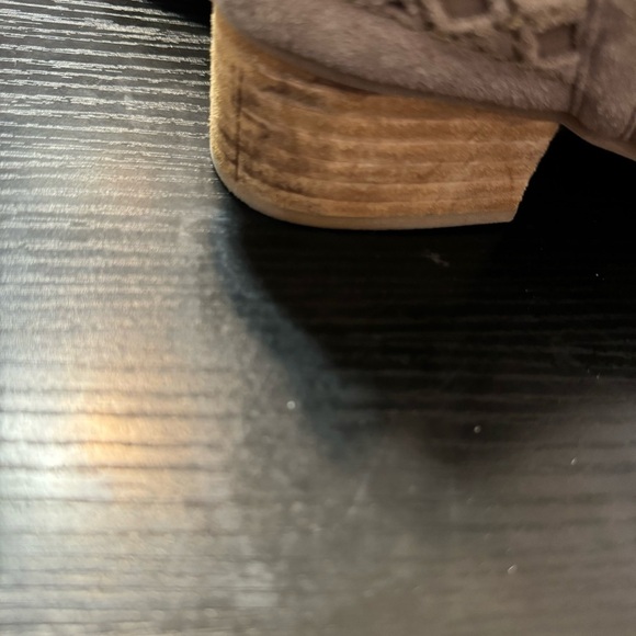 Jeffery Campbell Suede Taggart Cutout Taupe Ankle Boots - Picture 10 of 11